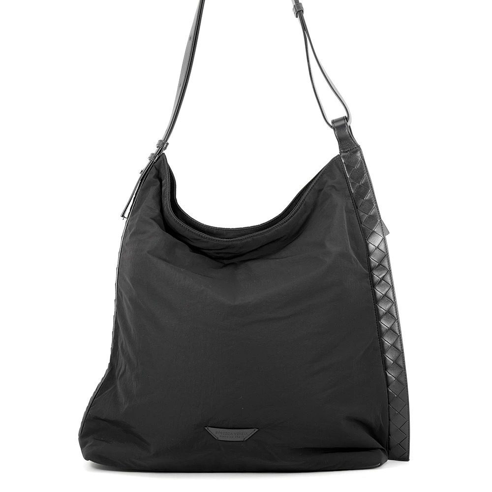 Bottega Veneta Shoulder Bag Intrecciato Crossboard Hobo Black